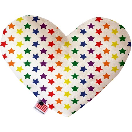 Mirage Pet Products 8 in. Rainbow Stars Heart Dog Toy 1113-TYHT8